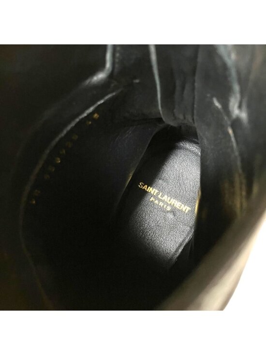 Saint Laurent Paris Miles Ankle Boots Leather Short 43 Black main image 6